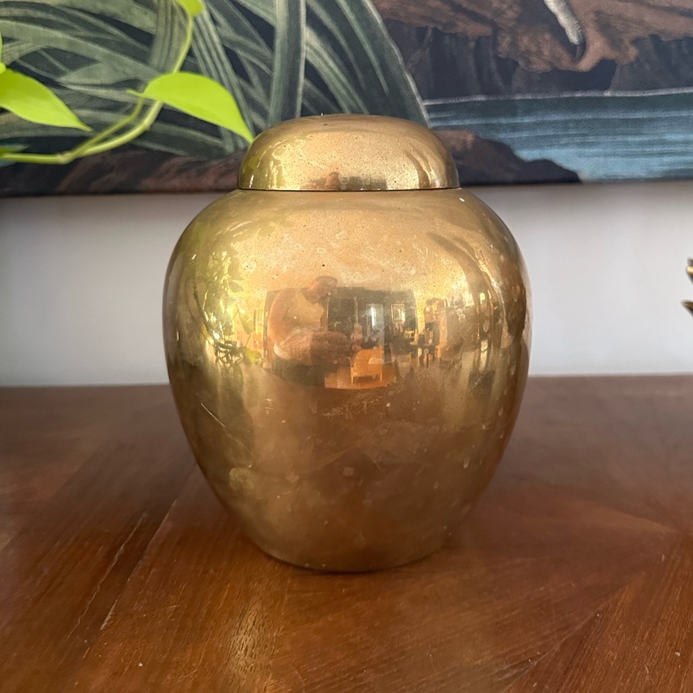 Vintage brass urn